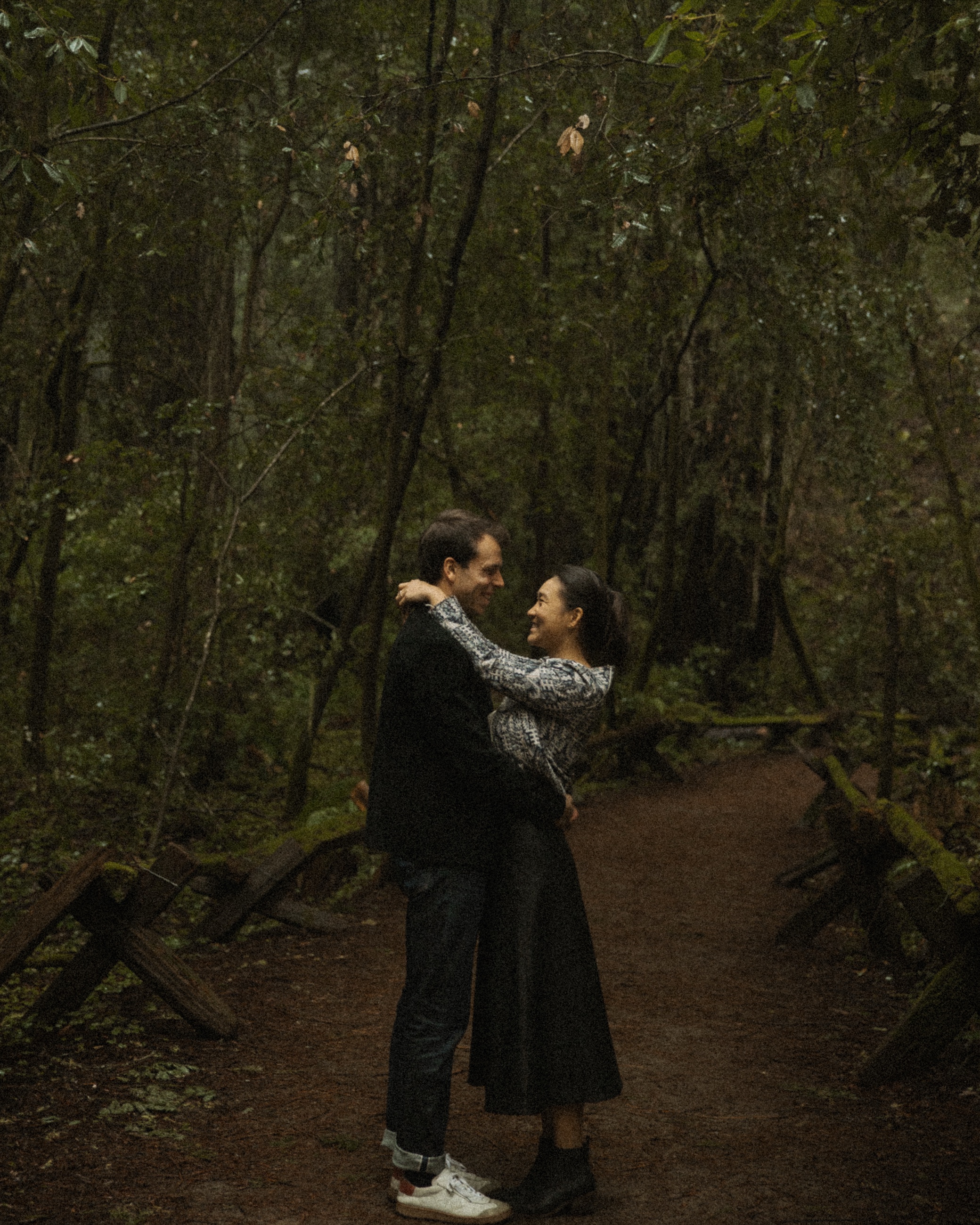 Laura and Eric on the forest trail